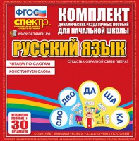 Динамические раздаточные пособия. Русский язык (веера). Читаем по слогам (слоги из двух букв). Конструируем слова (слоги из двух и трех букв). - fgospostavki.ru - Владикавказ