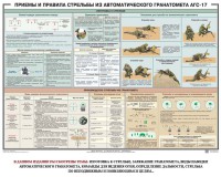 Плакат "Приемы и правила стрельбы из автоматического гранатомета АГС-17" - fgospostavki.ru - Владикавказ