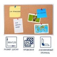 Доска пробковая 1200х900 - fgospostavki.ru - Владикавказ