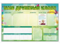 Стенд-уголок магнитно-маркерный "Наш дружный класс" - fgospostavki.ru - Владикавказ