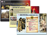 Комплект таблиц по истории "История России XVI - XVIII вв." раздаточные (цветные, ламинированные, А4, 10 штук) - fgospostavki.ru - Владикавказ