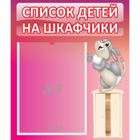 Стенд "Список на шкафчики" - fgospostavki.ru - Владикавказ