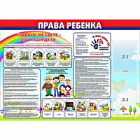Стенд "Права ребенка" с 2 карманами - fgospostavki.ru - Владикавказ