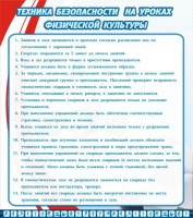 Стенд "Техника безопасности на уроках физкультуры" - fgospostavki.ru - Владикавказ
