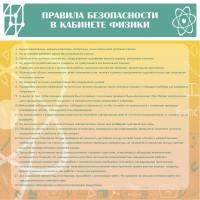 Стенд "Правила безопасности в кабинете физики" - fgospostavki.ru - Владикавказ