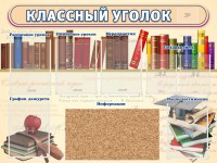 Стенд "Классный уголок" (с пробковым покрытием) - fgospostavki.ru - Владикавказ