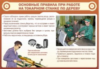 Стенд "Основные правила при работе на токарном станке по дереву" - fgospostavki.ru - Владикавказ
