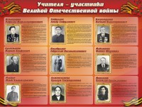 Стенд "Учителя-участники Великой Отечественной войны" - fgospostavki.ru - Владикавказ