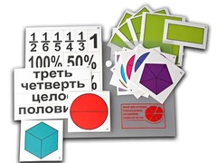 Набор для изучения простых дробей. Составление целого из частей (раздаточный) - fgospostavki.ru - Владикавказ