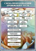 Стенд "Схема приготовления дрожжевого теста" - fgospostavki.ru - Владикавказ