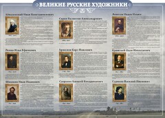 Стенд "Великие русские художники" - fgospostavki.ru - Владикавказ
