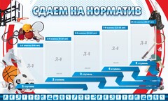 Стенд "Сдаем на норматив" Вариант 1 - fgospostavki.ru - Владикавказ