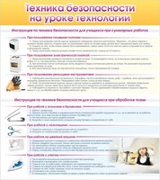 Стенд "Техника безопасности на уроке технологии" - fgospostavki.ru - Владикавказ
