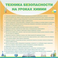 Стенд "Техника безопасности на уроках химии" - fgospostavki.ru - Владикавказ