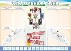 Стенд "Спортивная жизнь" Вариант 2 - fgospostavki.ru - Владикавказ