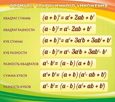 Стенд "Формулы сокращенного умножения" Вариант 3 - fgospostavki.ru - Владикавказ