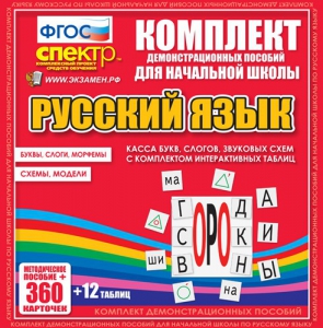 Динамические раздаточные пособия. Русский язык (комплект демонстрационных материалов). Касса букв, слогов, звуковых схем с набором интерактивных таблиц. - fgospostavki.ru - Владикавказ