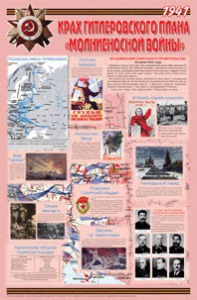 Плакат "Великая Отечественная война: Крах гитлеровского плана «молниеносной войны» " - fgospostavki.ru - Владикавказ