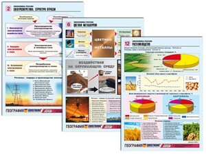 Комплект таблиц по географии "Экономика России" раздаточные (цветные, ламинированные, А4, 16 штук) - fgospostavki.ru - Владикавказ
