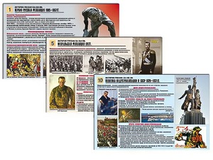 Комплект таблиц по истории "История России XX - XXI вв." раздаточные (цветные, ламинированные, А4, 12 штук) - fgospostavki.ru - Владикавказ