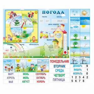Стенд "Погода" с карманами для вставок - fgospostavki.ru - Владикавказ