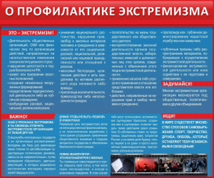 Стенд "О профилактике экстремизма" - fgospostavki.ru - Владикавказ