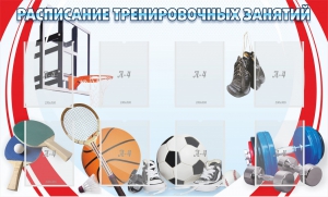 Стенд "Расписание тренировочных занятий" - fgospostavki.ru - Владикавказ