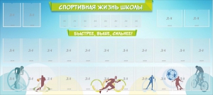 Стенд "Спортивная жизнь школы" - fgospostavki.ru - Владикавказ