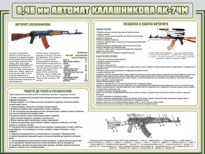 Стенд "Автомат Калашникова" - fgospostavki.ru - Владикавказ