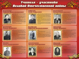 Стенд "Учителя-участники Великой Отечественной войны" - fgospostavki.ru - Владикавказ