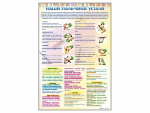 Стенд "Наши пальчики устали" (зарядка) - fgospostavki.ru - Владикавказ