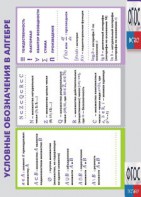 Таблица "Условные обозначения в алгебре" (винил) - fgospostavki.ru - Владикавказ