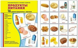 Демонстрационные карточки "Продукты питания" - fgospostavki.ru - Владикавказ