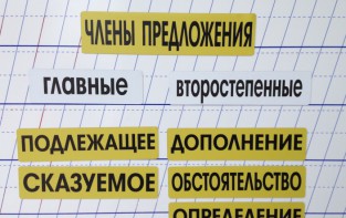 Набор магнитных карточек "Члены предложения" (фон жёлтый) - fgospostavki.ru - Владикавказ