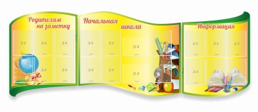 Стенд "Начальная школа" резной из 3-х частей - fgospostavki.ru - Владикавказ