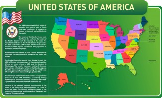 Стенд "United States Of America" - fgospostavki.ru - Владикавказ