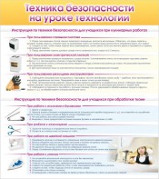 Стенд "Техника безопасности на уроке технологии" - fgospostavki.ru - Владикавказ