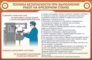 Стенд "Техника безопасности при выполнении работ на фрезерном станке" - fgospostavki.ru - Владикавказ