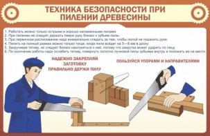 Стенд "Техника безопасности при пилении древесины" - fgospostavki.ru - Владикавказ