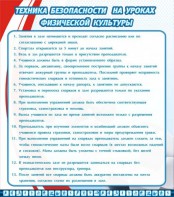Стенд "Техника безопасности на уроках физкультуры" - fgospostavki.ru - Владикавказ