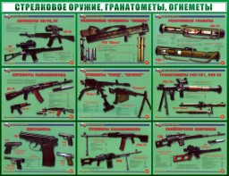 Стенд "Стрелковое оружие, гранатометы, огнеметы" Вариант 2 - fgospostavki.ru - Владикавказ